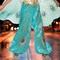 Jasmine Teal Deluxe Girls Costume with Cape Iconic Disney Princess